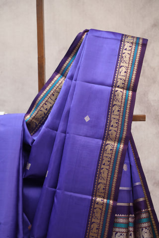 Violet Kanjeevaram Silk Saree-SRVKSS498