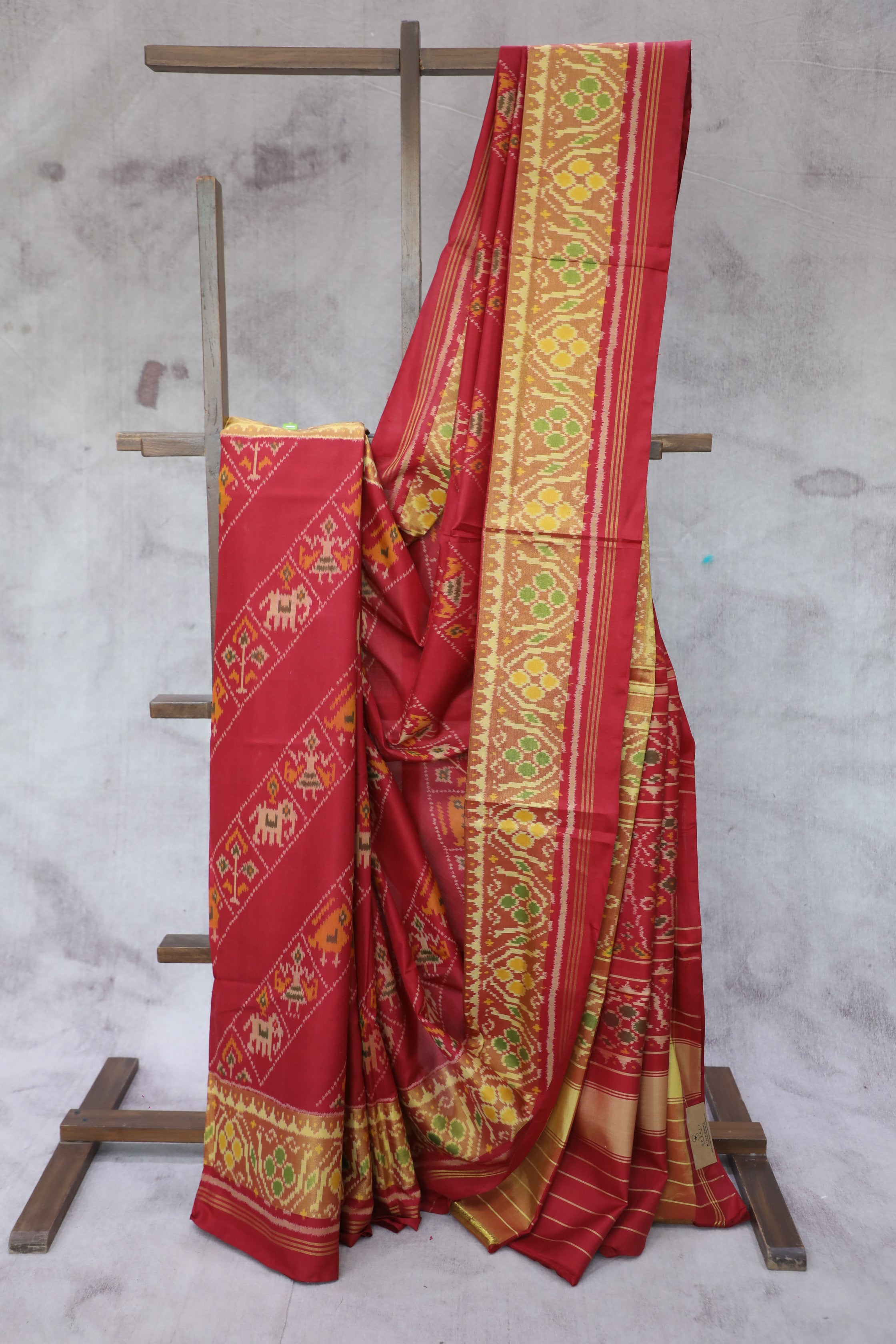 Maroon Rajkot Patola Silk Saree - SRMRPSS218
