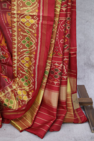 Maroon Rajkot Patola Silk Saree - SRMRPSS218