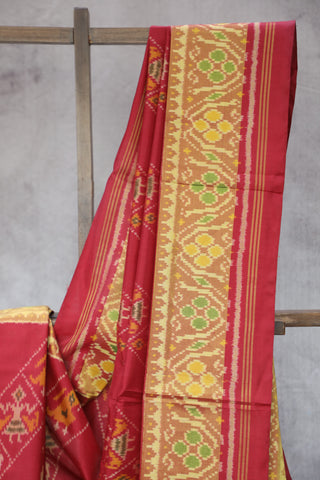 Maroon Rajkot Patola Silk Saree - SRMRPSS218