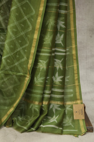 Green Cotton Silk Chanderi Saree  - SRCCSCS83EX