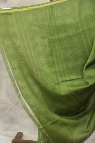 Green Cotton Silk Chanderi Saree  - SRCCSCS83EX