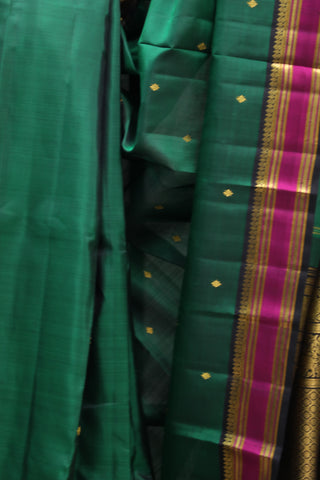 Dark Green Kanjeevaram Silk Saree - SRDGSS534