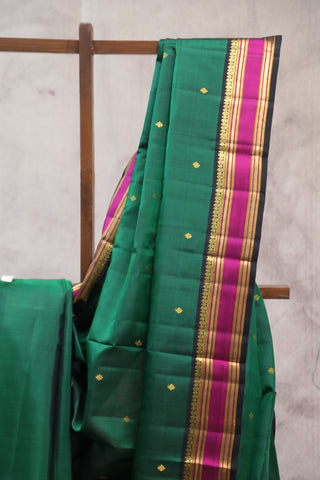 Dark Green Kanjeevaram Silk Saree - SRDGSS534