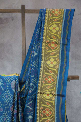 Peacock Blue Rajkot Patola Silk Saree-SRPBRPSS40EX