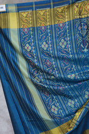 Peacock Blue Rajkot Patola Silk Saree-SRPBRPSS40EX