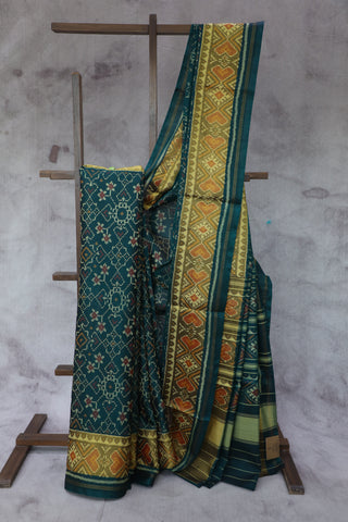 Green Rajkot Patola Silk Saree-SRGRPSS01EX