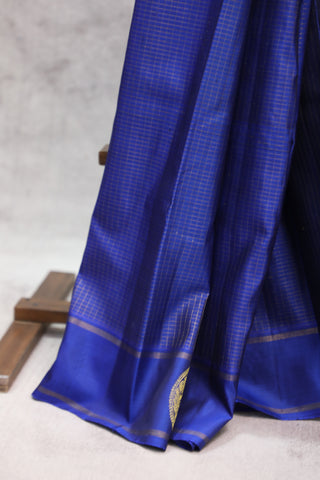 Dark Blue Kanjeevaram Silk Saree - SRDBSS536