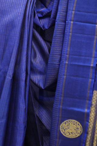 Dark Blue Kanjeevaram Silk Saree - SRDBSS536