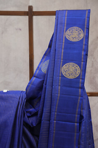 Dark Blue Kanjeevaram Silk Saree - SRDBSS536