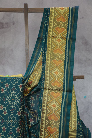 Green Rajkot Patola Silk Saree-SRGRPSS01EX