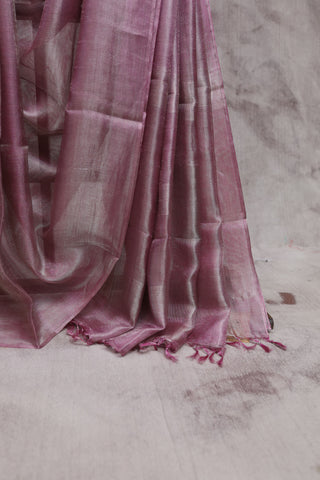 Purple Tissue Tussar Silk Saree-SRPTTSS84