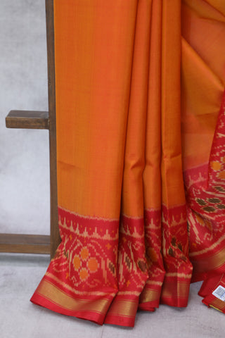 Orange Rajkot Patola Silk Saree-SRORPSS157