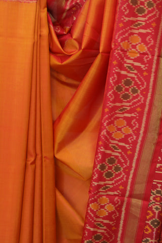 Orange Rajkot Patola Silk Saree-SRORPSS157