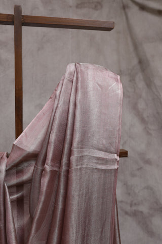 Rose Pink Tissue Tussar Silk Saree-SRRPTTSS85