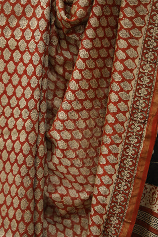 Red HBP Cotton Silk Chanderi Saree - SRRCSCS645