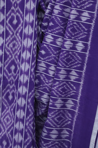 Purple Pochampalli Cotton Ikat Saree - SRPPCIS234