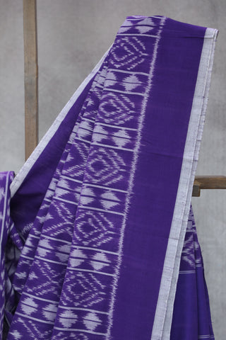 Purple Pochampalli Cotton Ikat Saree - SRPPCIS234