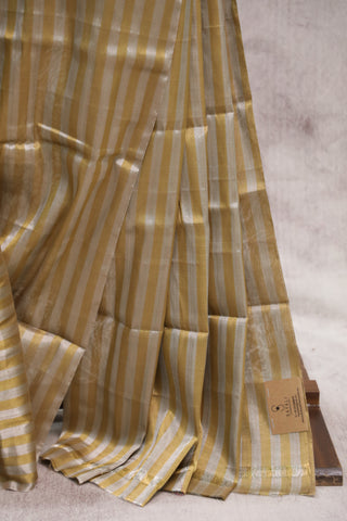 Yellow Chanderi Tissue Silk Saree-SRYCTSS102