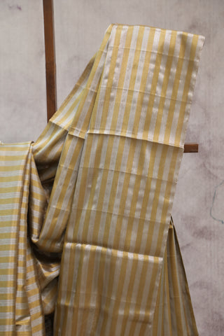 Yellow Chanderi Tissue Silk Saree-SRYCTSS102