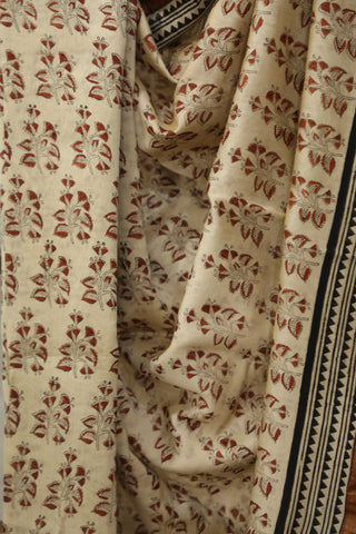 Beige HBP Cotton Silk Chanderi Saree - SRBCSCS677