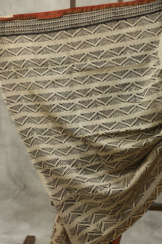 Beige HBP Cotton Silk Chanderi Saree - SRBCSCS677