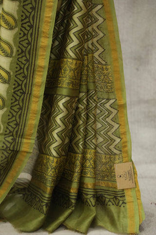 Light Green HBP Cotton Silk Chanderi Saree - SRLGCSCS654