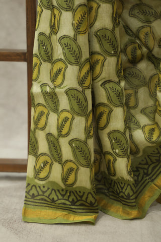 Light Green HBP Cotton Silk Chanderi Saree - SRLGCSCS654