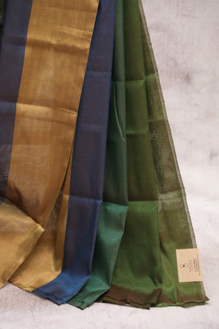 Green Chanderi Tissue Silk Saree-SRGCTSS120