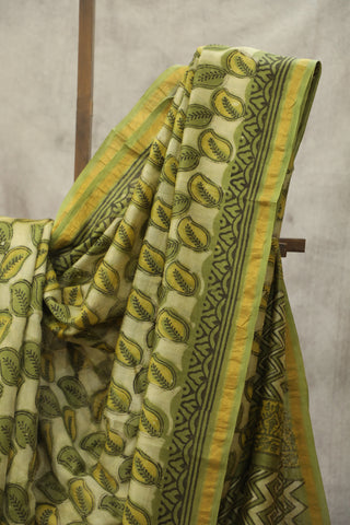 Light Green HBP Cotton Silk Chanderi Saree - SRLGCSCS654