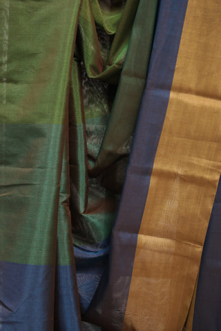 Green Chanderi Tissue Silk Saree-SRGCTSS120