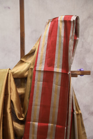 Gold Chanderi Tissue Silk Saree-SRGCTSS103