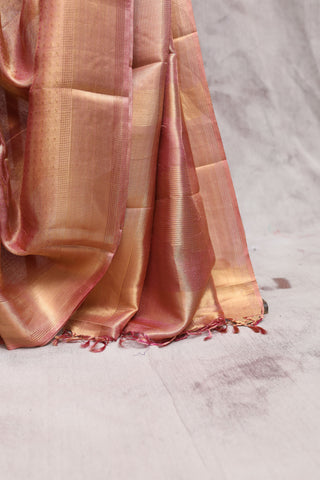 Pink Tissue Tussar Silk Saree-SRPTTSS117