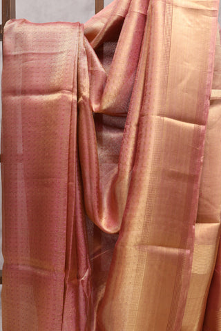 Pink Tissue Tussar Silk Saree-SRPTTSS117