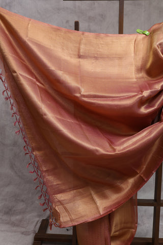 Pink Tissue Tussar Silk Saree-SRPTTSS117