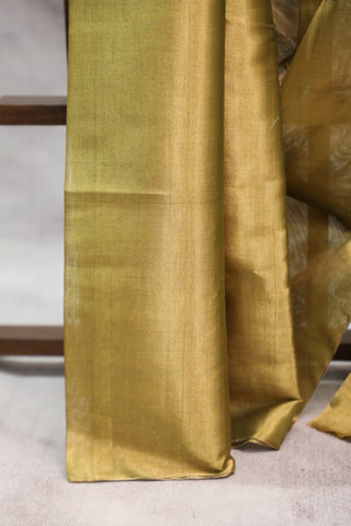 Two Tone Green Chanderi Tissue Silk Saree-SRTTGCTSS105