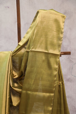 Two Tone Green Chanderi Tissue Silk Saree-SRTTGCTSS105