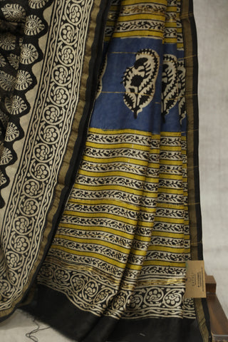 Black HBP Cotton Silk Chanderi Saree - SRBCSCS682