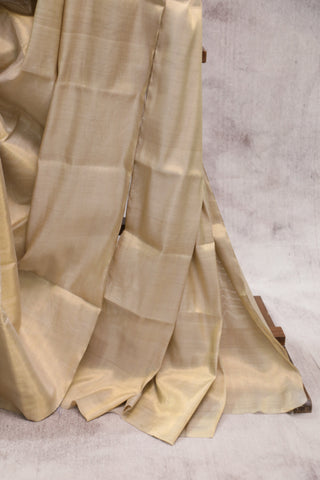 Cream Chanderi Tissue Silk Saree-SRCCTSS107