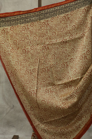 Beige HBP Cotton Silk Chanderi Saree - SRBCSCS678