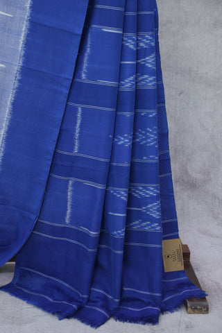 Sky Blue Pochampalli Cotton Ikat Saree - SRSBPCIS229