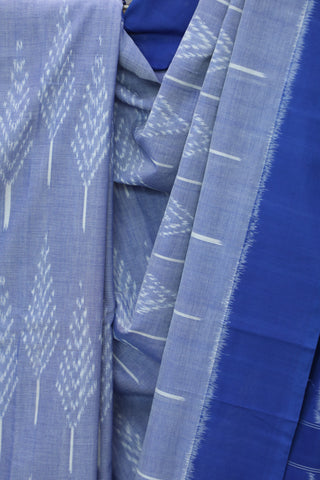 Sky Blue Pochampalli Cotton Ikat Saree - SRSBPCIS229