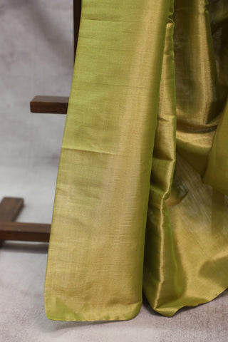 Two Tone Green Chanderi Tissue Silk Saree-SRTTGCTSS109