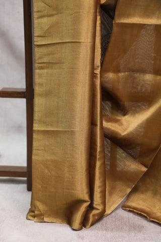 Gold Chanderi Tissue Silk Saree-SRGCTSS110