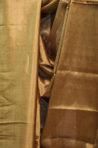 Gold Chanderi Tissue Silk Saree-SRGCTSS110