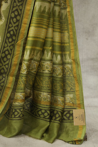 Light Green HBP Cotton Silk Chanderi Saree - SRLGCSCS655