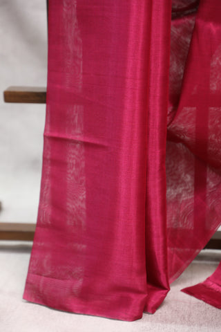 Rani Pink Chanderi Tissue Silk Saree-SRRPCTSS121