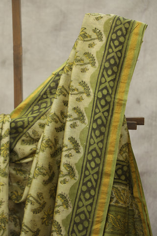 Light Green HBP Cotton Silk Chanderi Saree - SRLGCSCS655