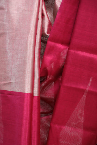 Rani Pink Chanderi Tissue Silk Saree-SRRPCTSS121