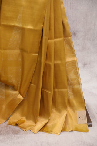 Yellow Chanderi Tissue Silk Saree-SRYCTSS111